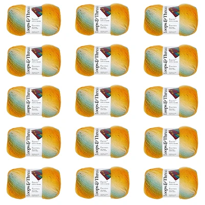 15 Pack: Facets™ Yarn by Loops & Threads