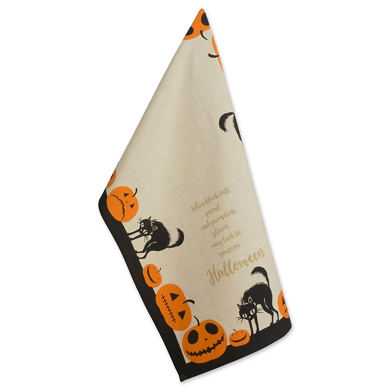 DII® Assorted Jack-O'-Lantern Halloween Printed Dishtowel Set