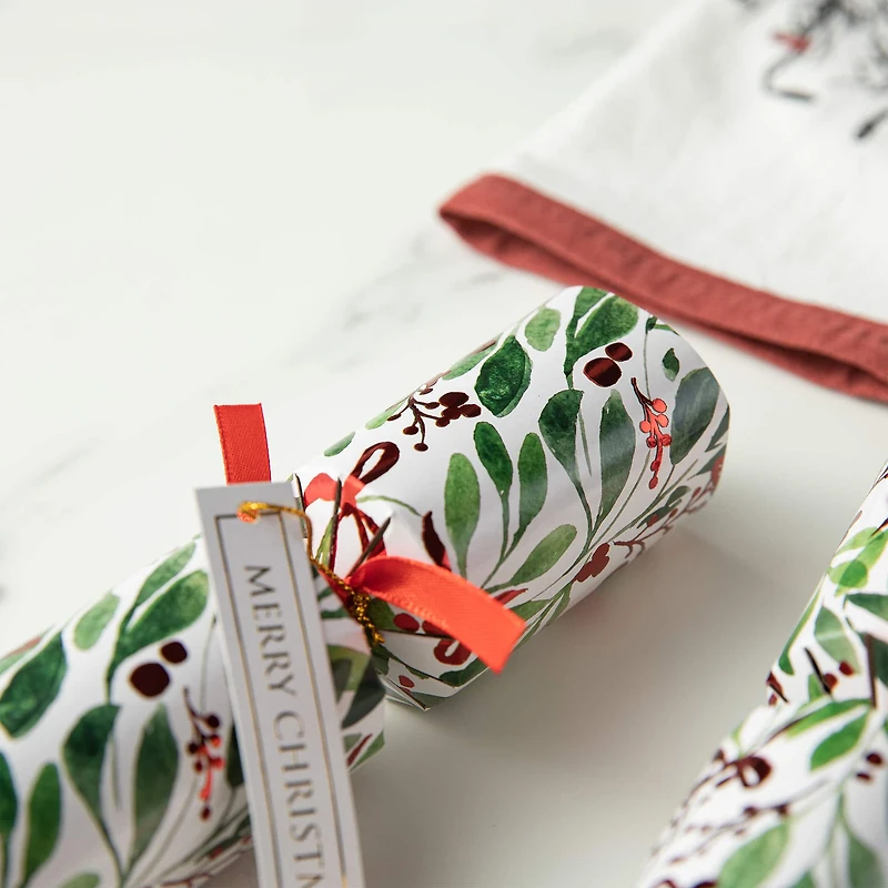 Glitzhome® 10" Christmas Holy Leaves Party Cracker with Gift Contents, 8ct.