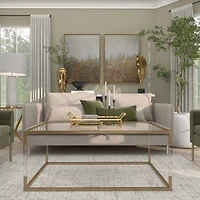 19" Gold Aluminum Drip Vase with Melting Designed Body