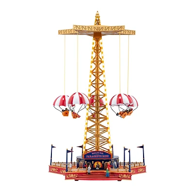 90th Anniversary Collection 18.5" Animated & Musical LED World's Fair Parachute Ride Accent