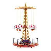 90th Anniversary Collection 18.5" Animated & Musical LED World's Fair Parachute Ride Accent