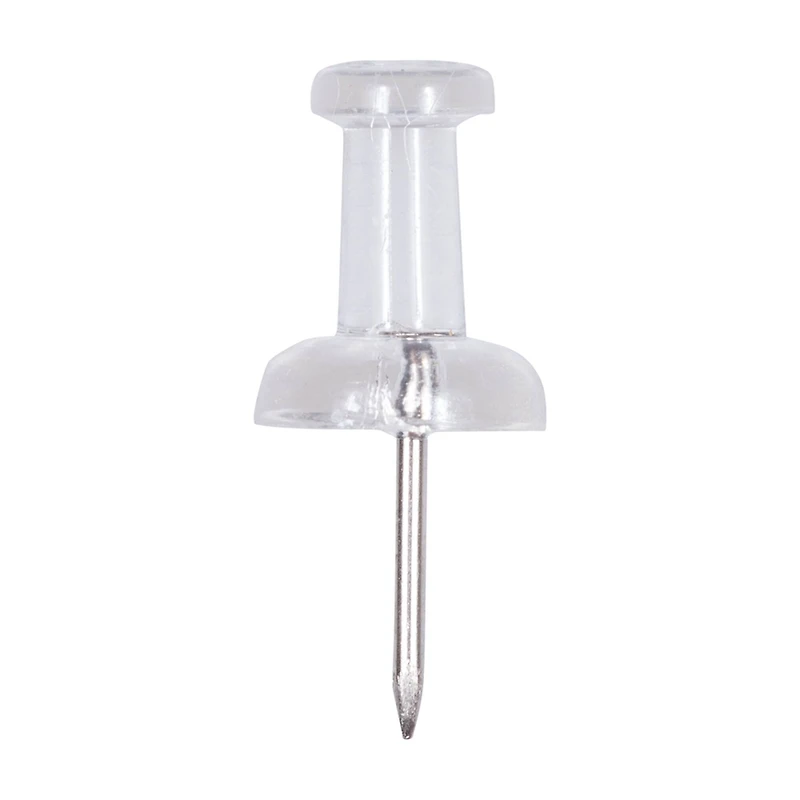 JAM Paper Clear Standard Push Pins, 2 Packs of 100