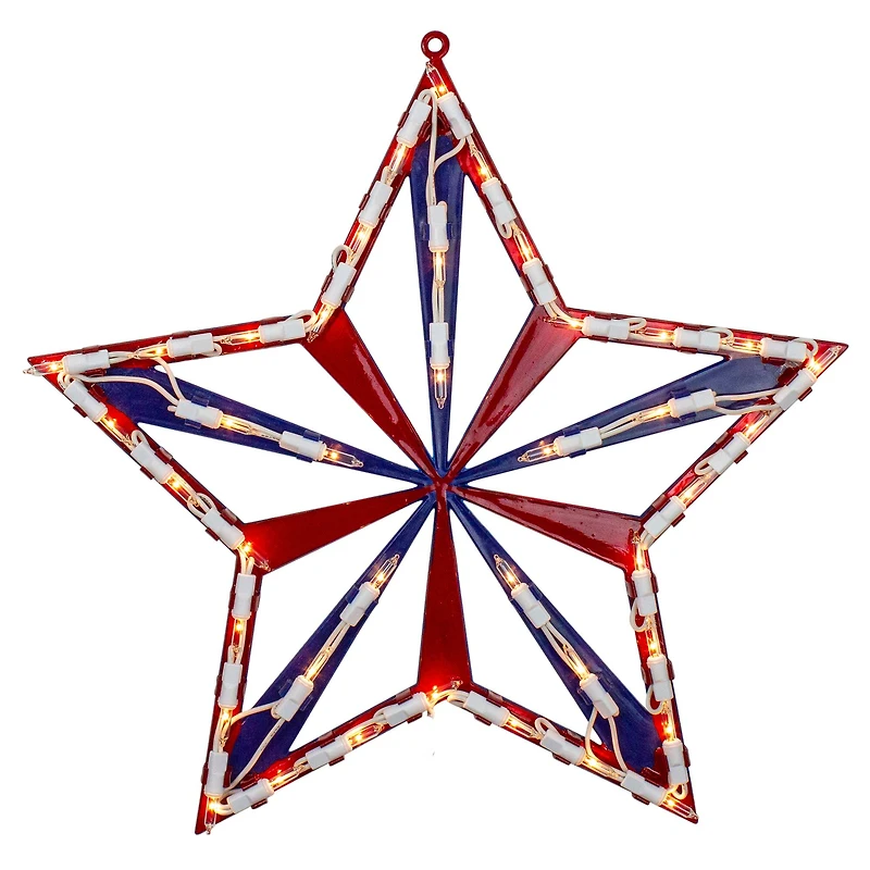 14" July 4th Star Window Silhouette Decoration