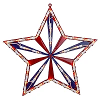14" July 4th Star Window Silhouette Decoration