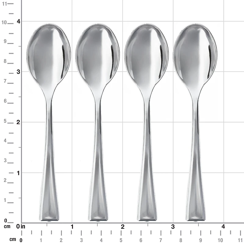 Silver Plastic Mini Spoons by Celebrate It™, 24ct.