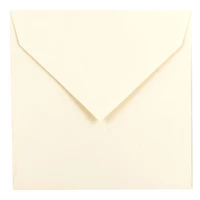 JAM Paper 7.5" x 7.5" Natural White Square Invitation Euro Flap Envelopes, 50ct.