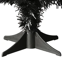24" Unlit Black Tinsel Artificial Christmas Tree