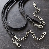 12 Packs: 3 ct. (36 total) Black Nylon Cording Necklace by Bead Landing™