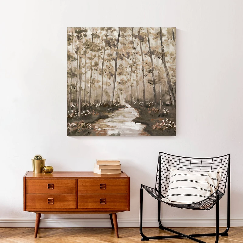 Tree Lined Path 30" x 30" Canvas Wall Art