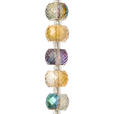 12 Packs: 11 ct. (132 total) Amber & Blue Rondelle Glass Beads, 11mm by Bead Landing™