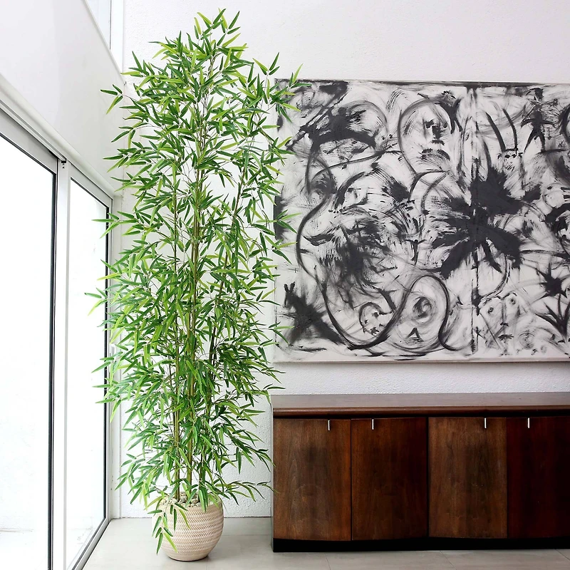 9ft. Potted Green Artificial Bamboo Tree