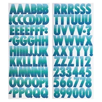 12 Pack: Blue Glitter Ombre Alphabet Stickers by Recollections™