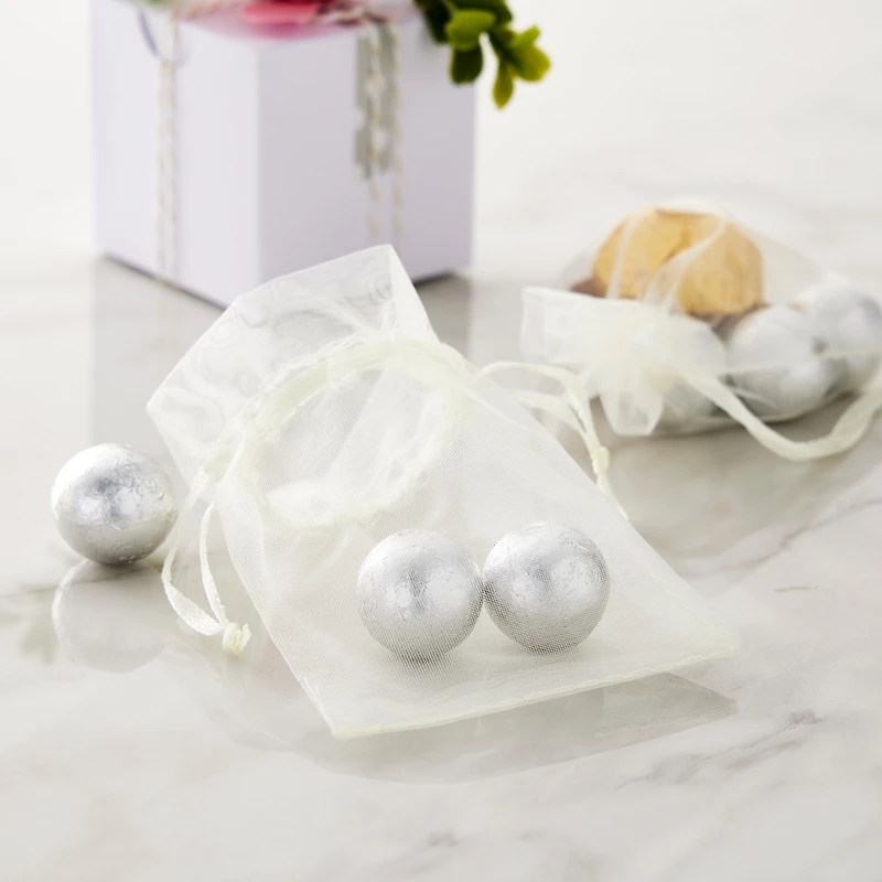12 Pack: Small Ivory Organza Favor Bags by Celebrate It™ Occasions™