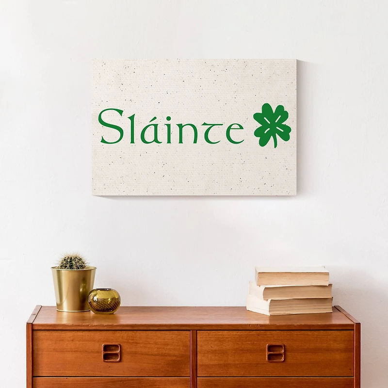 Slainte 18" x 12" Canvas Wall Art