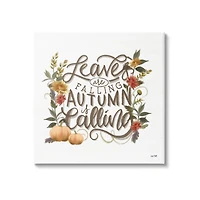 Stupell Industries Autumn is Calling Phrase Canvas Wall Art