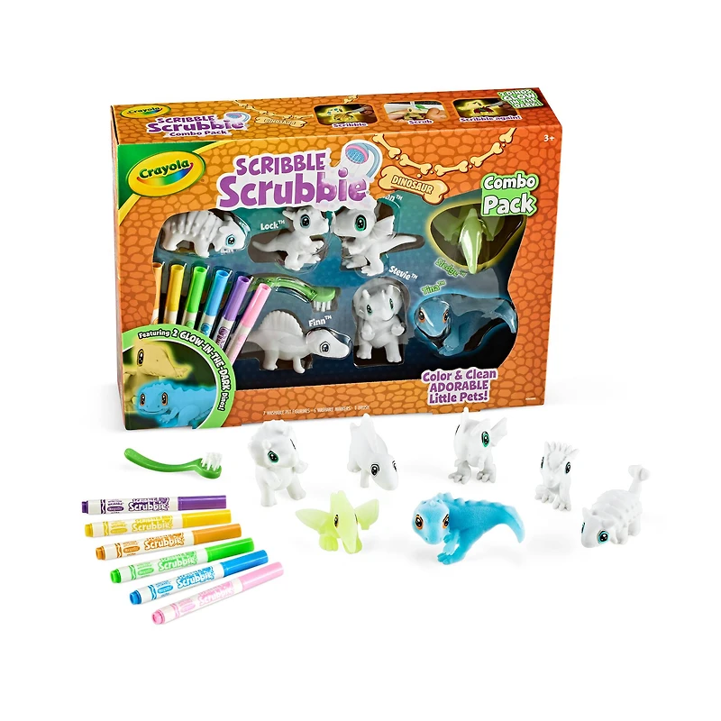 Crayola® Scribble Scrubbie Dinosaur Glow Combo Pack