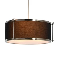 Hello Honey® Robert Stevenson Lighting Harrison Metal Ceiling Light with Captured Linen Shade