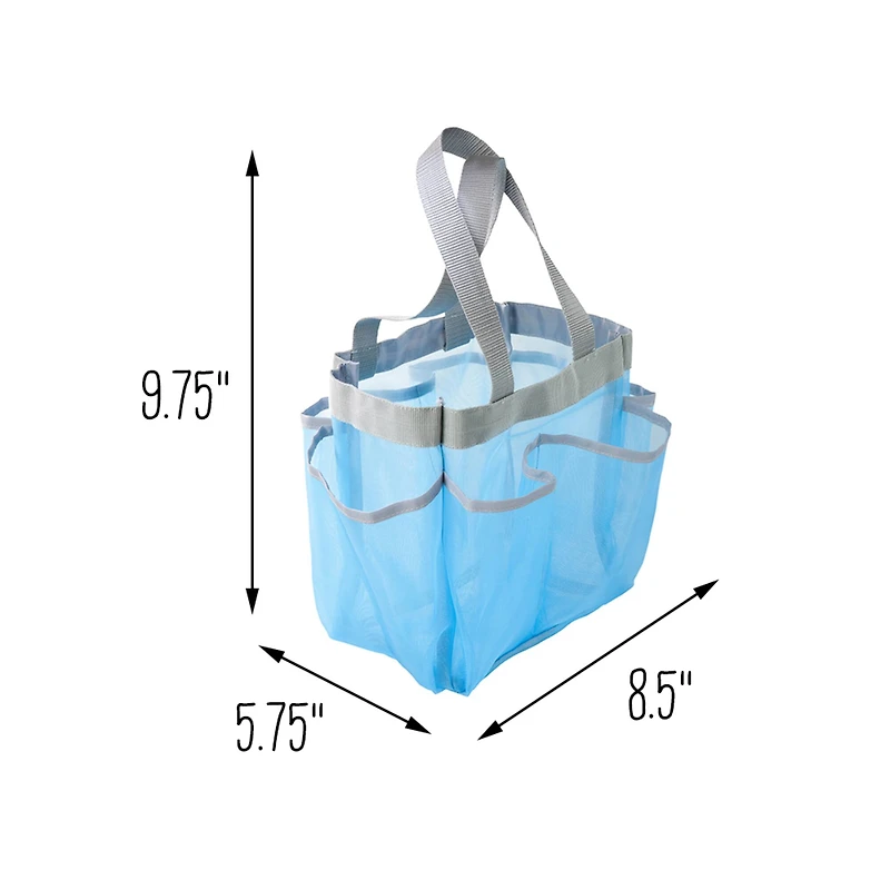 Honey Can Do Blue 6 Pocket Blue Shower Tote