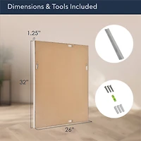 Head West Brushed Nickel Framed Accent Vanity Mirror