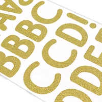 Gold Glitter Rounded Font Alphabet Stickers by Recollections™