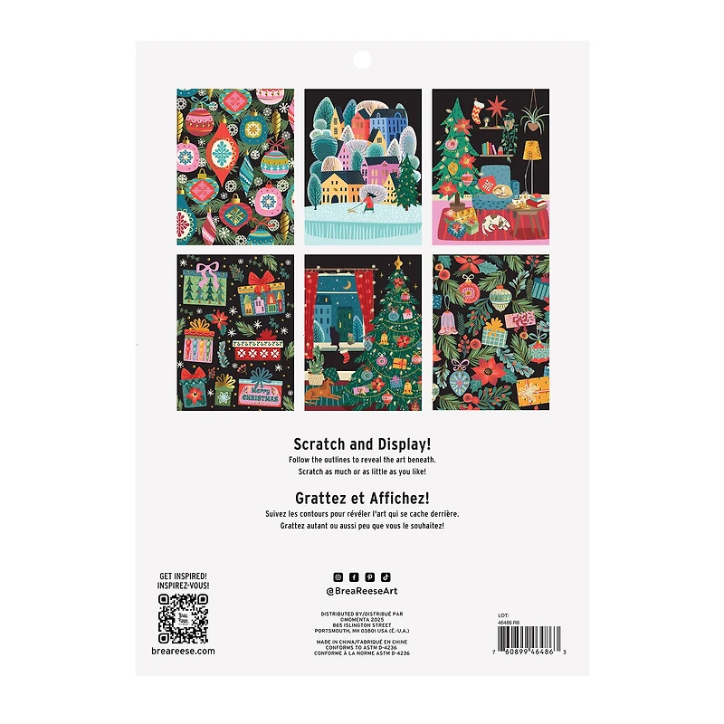 Brea Reese™ 9" x 12" Modern Christmas Scratch Art Paper Pad