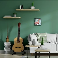 Stupell Industries Flamingo Detail over Tropical Monstera Greenery,12" x 12"