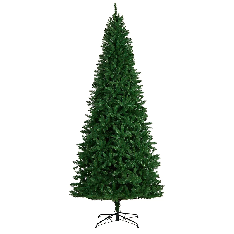 9ft. Pre-Lit Green Valley Fir Artificial Christmas Tree, Clear LED Lights