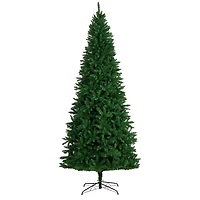 9ft. Pre-Lit Green Valley Fir Artificial Christmas Tree, Clear LED Lights