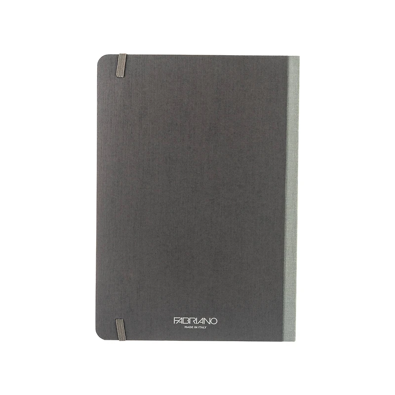 Fabriano® EcoQua Plus A5 Lined Gray Fabric-Bound Notebook
