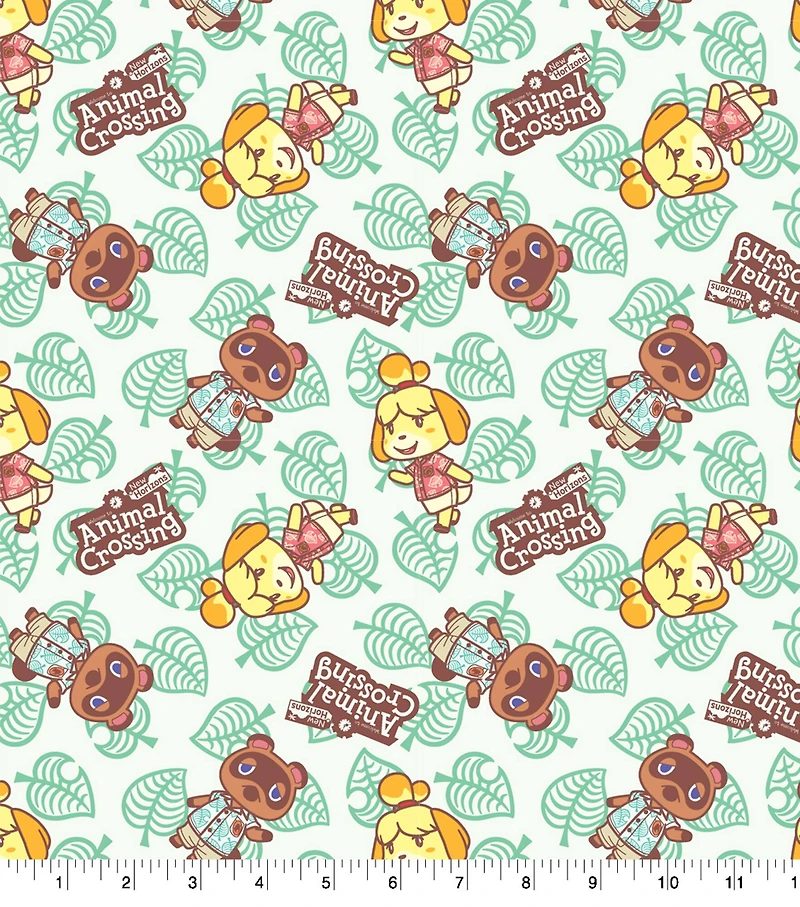 Nintendo Animal Crossing New Horizons Tom & Isabelle Nook Cotton Fabric