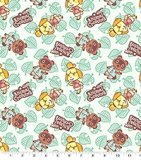 Nintendo Animal Crossing New Horizons Tom & Isabelle Nook Cotton Fabric