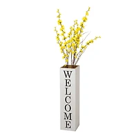Glitzhome® 30" Double Sided Whitewashed Wooden Porch Vase