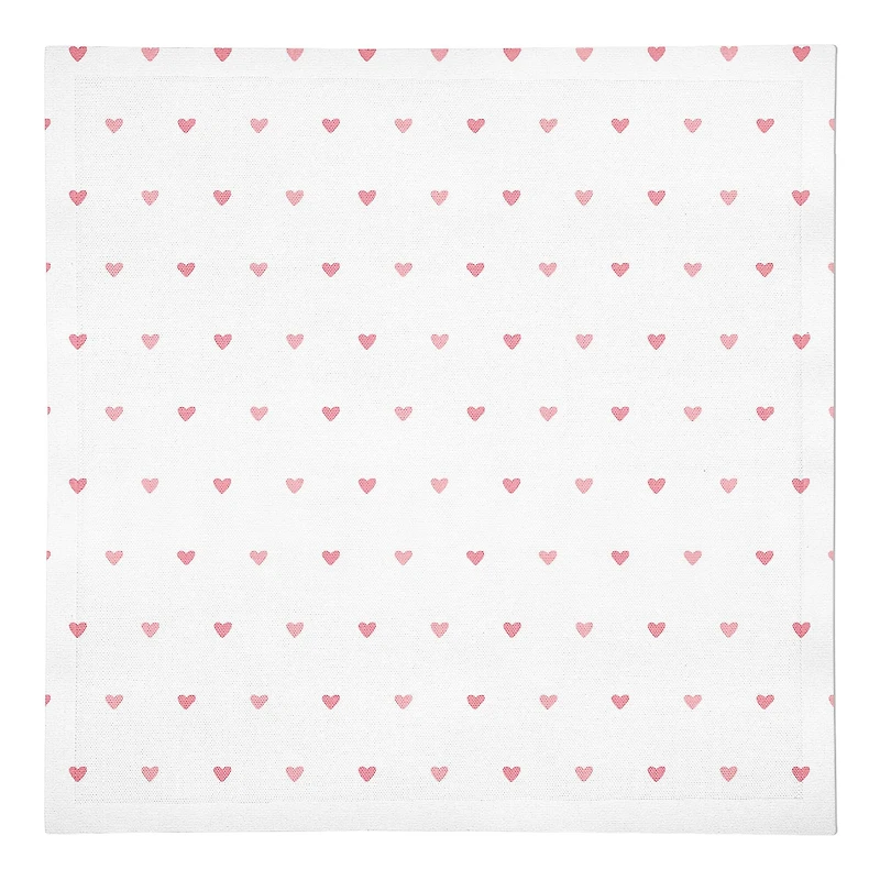 Simple Heart Pattern 10" x 10" Cotton Twill Napkin
