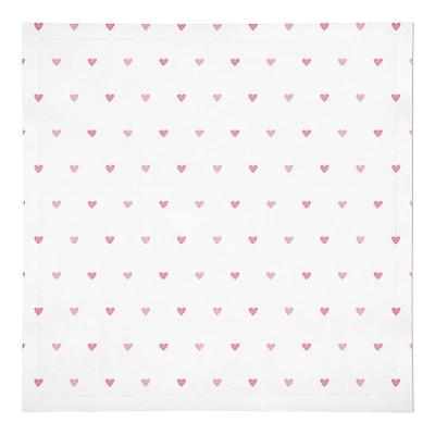 Simple Heart Pattern 10" x 10" Cotton Twill Napkin