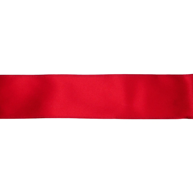 2.5" x 20ft. Red Wired Sateen Ribbon by Celebrate It®