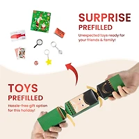 Glitzhome® 8PK 2"D x 12"H Nutcracker Christmas Party Crackers with Gift Contents