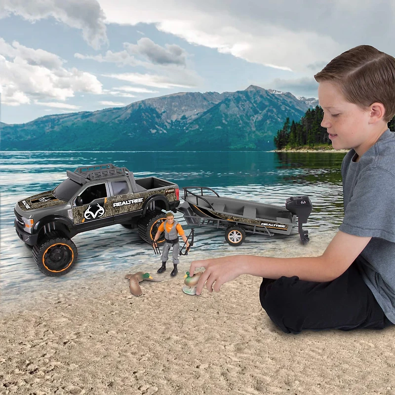 NKOK RealTree® Ford Super Duty® F250® 1:18 Scale 10 Piece Duck Hunting Playset