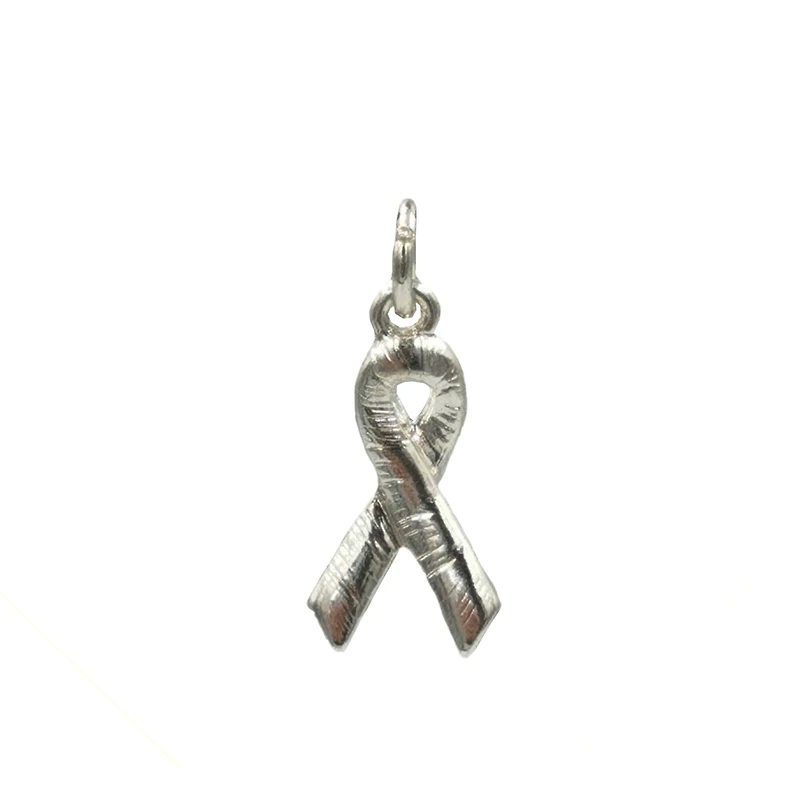 Charmalong™ Silver Plated & Stone Paved Ribbon Charm by Bead Landing™