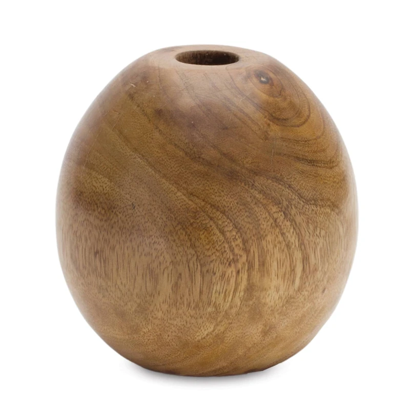 Natural Wood Bud Vase Set