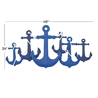 Blue Iron Coastal Wall Decor, 24" x 48" x 1"