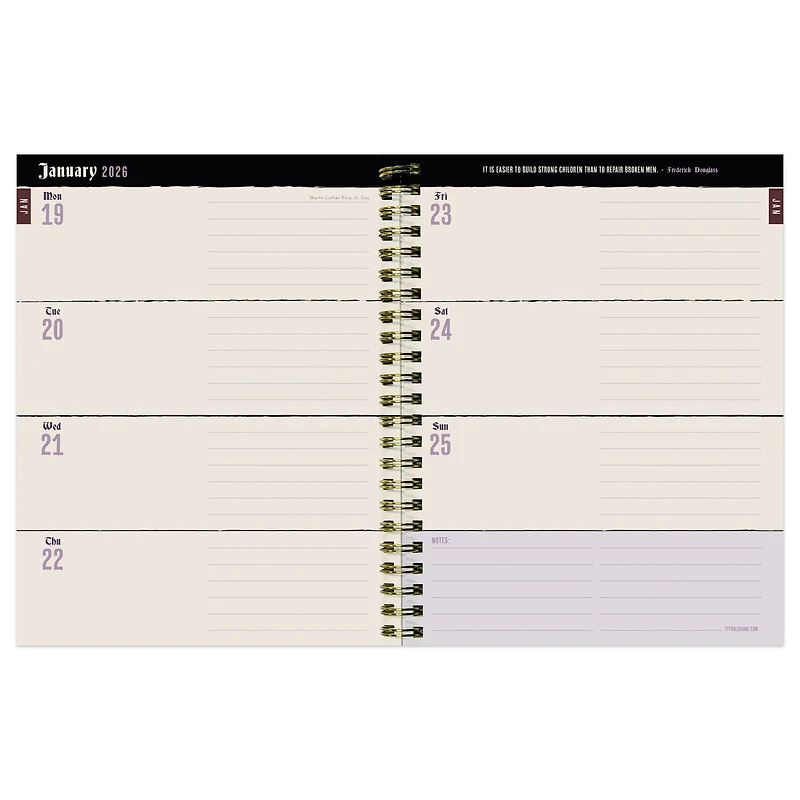 2026 Skulls & Spells Medium Weekly Monthly Planner