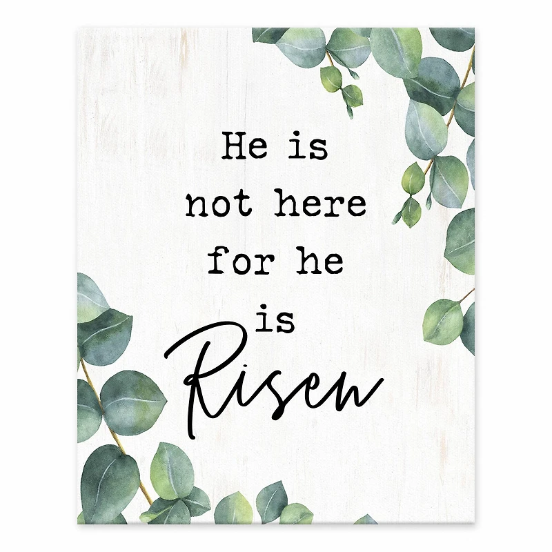For He is Risen Tabletop Canvas Art