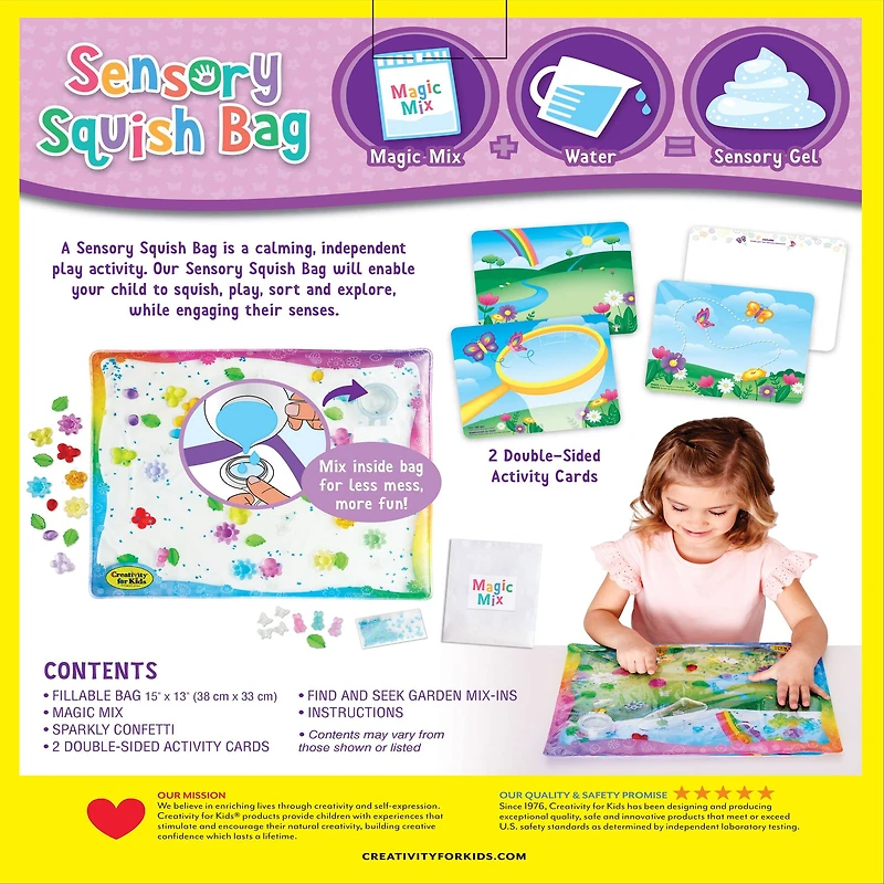 Creativity for Kids® Butterfly Garden Sensory Squish Bag