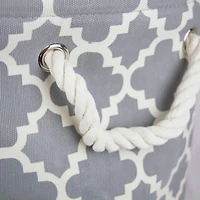 DII® 9" Gray Lattice Fabric Bin