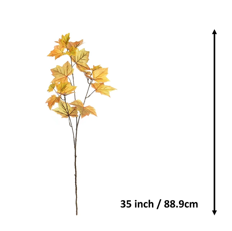 35" Orange Maple Leaf Stem by Ashland®
