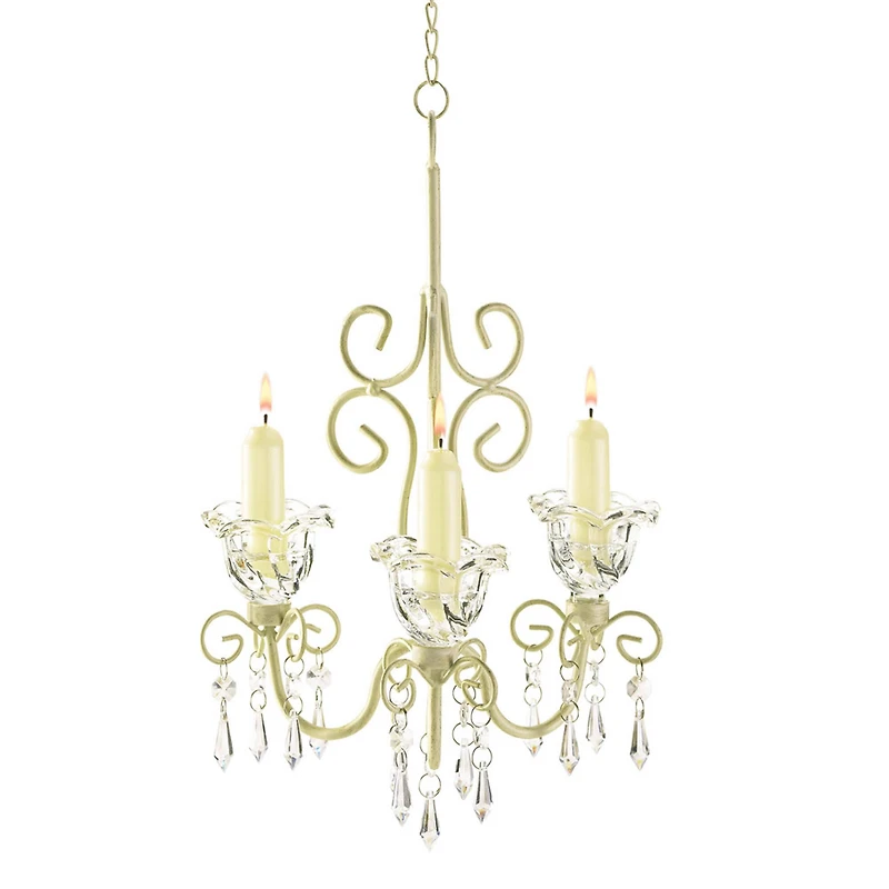 24.75" Shabby Elegance Scrollwork Candle Chandelier