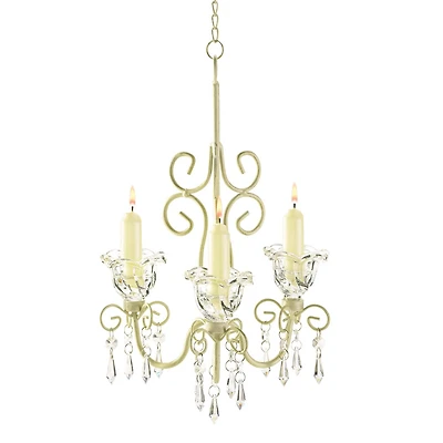 24.75" Shabby Elegance Scrollwork Candle Chandelier
