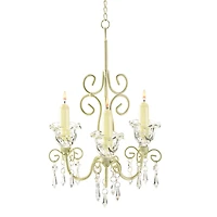 24.75" Shabby Elegance Scrollwork Candle Chandelier