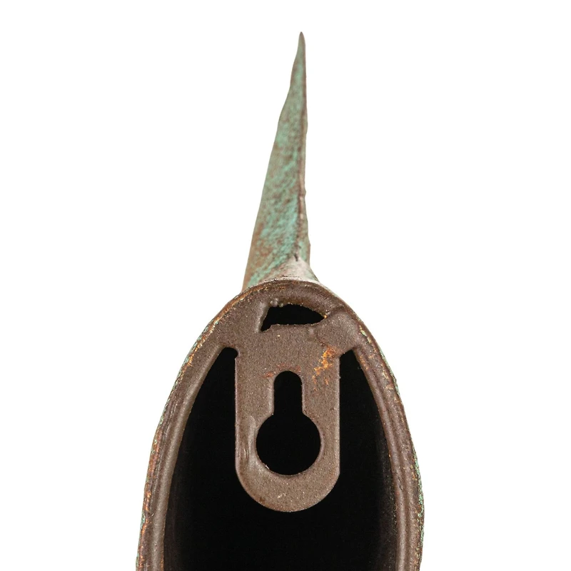 Hello Honey® 10" Distressed Aqua Trout Tail Metal Wall Décor